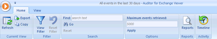 Find the Timeline button on the Home tab