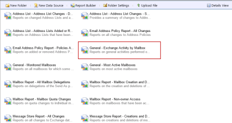 Click the desired report