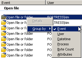 right-click in the list, click Group By, and choose a criteria